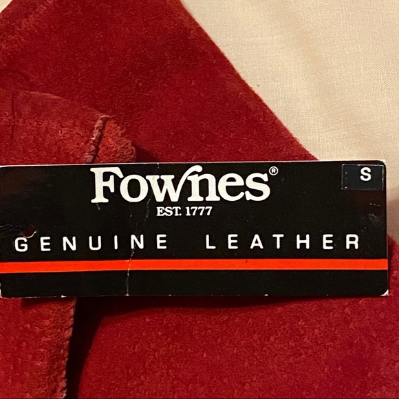 Fownes Brothers Red Leather Gloves New Size Small - Picture 5 of 7